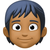 人物：中深色肤色emoji素材一 160x160像素