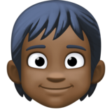 人物：深色肤色emoji素材一 160x160像素