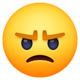 愤怒瞪眼的脸emoji素材一 160x160像素