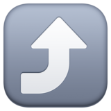 右箭头向上弯曲emoji素材一 160x160像素