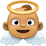 小天使：中等肤色emoji素材一 160x160像素