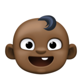 婴儿：深色肤色emoji素材一 160x160像素