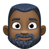 男士：深色肤色，胡须emoji素材一 160x160像素