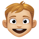 男孩：中等偏浅肤色emoji素材一 160x160像素