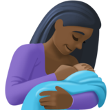 喂奶：深色肤色emoji素材一 160x160像素