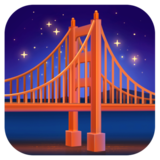 夜晚的桥emoji素材一 160x160像素