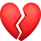 破碎的心emoji素材一 160x160像素