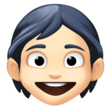 儿童：浅肤色emoji素材一 160x160像素