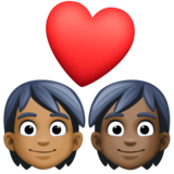 情侣: 成人成人中等-深肤色较深肤色emoji素材一 160x160像素