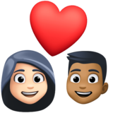 情侣: 女人男人较浅肤色中等-深肤色emoji素材一 160x160像素