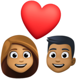 情侣: 女人男人中等肤色中等-深肤色emoji素材一 160x160像素