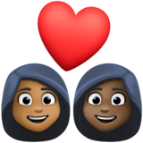 情侣: 女人女人中等-深肤色较深肤色emoji素材一 160x160像素