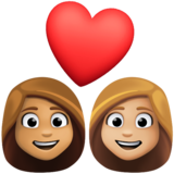 情侣: 女人女人中等肤色中等-浅肤色emoji素材一 160x160像素