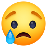 哭泣的脸emoji素材一 160x160像素
