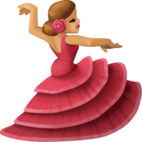 女子舞蹈：中等肤色emoji素材一 160x160像素