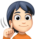 聋人：浅肤色emoji素材一 160x160像素