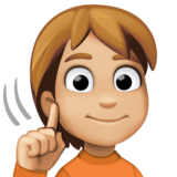 聋人：中浅肤色emoji素材一 160x160像素