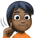 聋人：肤色暗emoji素材一 160x160像素