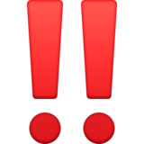 双感叹号emoji素材一 160x160像素