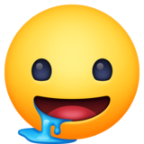 流着口水的脸emoji素材一 160x160像素