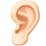 耳朵：浅肤色emoji素材一 160x160像素