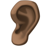 耳朵：深色肤色emoji素材一 160x160像素