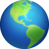 展示美洲的地球emoji素材一 160x160像素