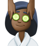 按摩者：深色肤色emoji素材一 160x160像素