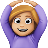 做“好”手势的人：中等浅肤色emoji素材一 160x160像素