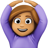 做“好”手势的人：中等肤色emoji素材一 160x160像素