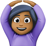 做“好”手势的人：中等深色肤色emoji素材一 160x160像素