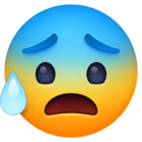 焦虑的脸emoji素材一 160x160像素