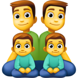 家庭：男人，男人，男孩，男孩emoji素材一 160x160像素