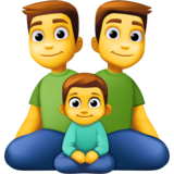 家庭：男人，男人，男孩emoji素材一 160x160像素