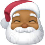 圣诞老人：中黑肤色emoji素材一 160x160像素
