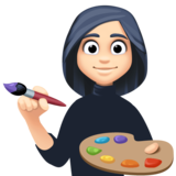 女艺术家：浅肤色emoji素材一 160x160像素