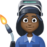 工厂女人:深色肤色emoji素材一 160x160像素