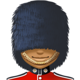 女警卫：中黑肤色emoji素材一 160x160像素