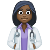女保健员：深色肤色emoji素材一 160x160像素