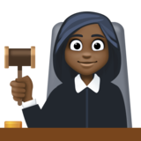 女法官：深色肤色emoji素材一 160x160像素