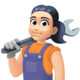 女机械工：浅肤色emoji素材一 160x160像素