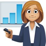 女上班族：中浅肤色emoji素材一 160x160像素