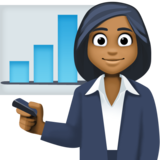 女上班族：中黑肤色emoji素材一 160x160像素