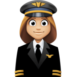 女飞行员：中浅肤色emoji素材一 160x160像素
