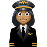 女飞行员：中等深色肤色emoji素材一 160x160像素