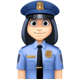 女警官：浅肤色emoji素材一 160x160像素