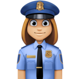 女警官：中浅肤色emoji素材一 160x160像素