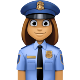 女警官：中等肤色emoji素材一 160x160像素