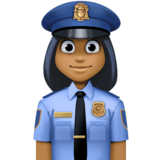 女警官：中黑肤色emoji素材一 160x160像素