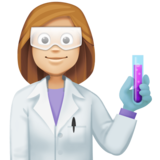 女科学家:中浅肤色emoji素材一 160x160像素